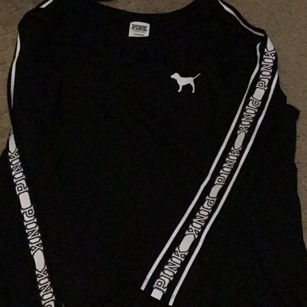 Pink size L shirt with cropped sleeves